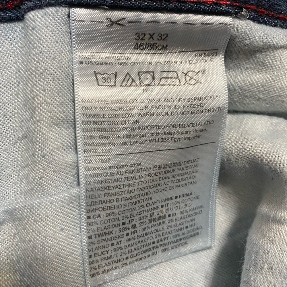 Banana Republic Mens Slim Blue Denim Jeans in a Dark Wash, Size 32X32. - Picture 5 of 5